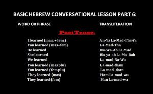 Basic Hebrew Lesson Part 6